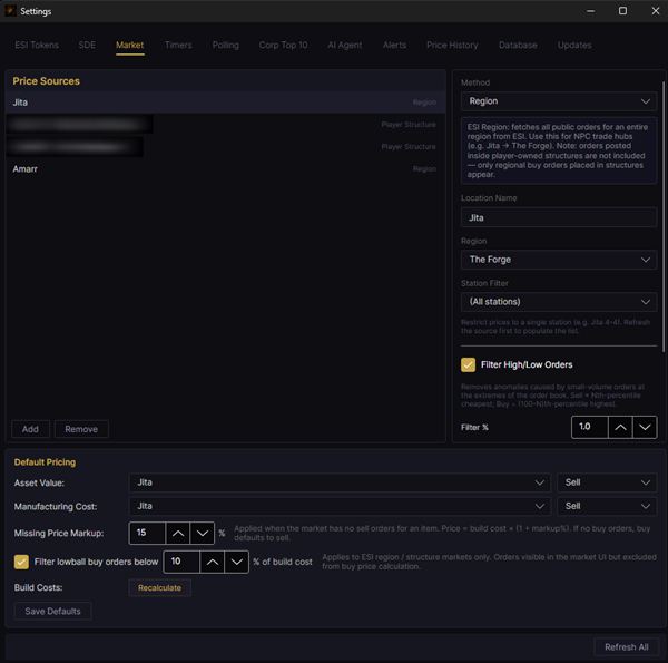 Market price-source settings